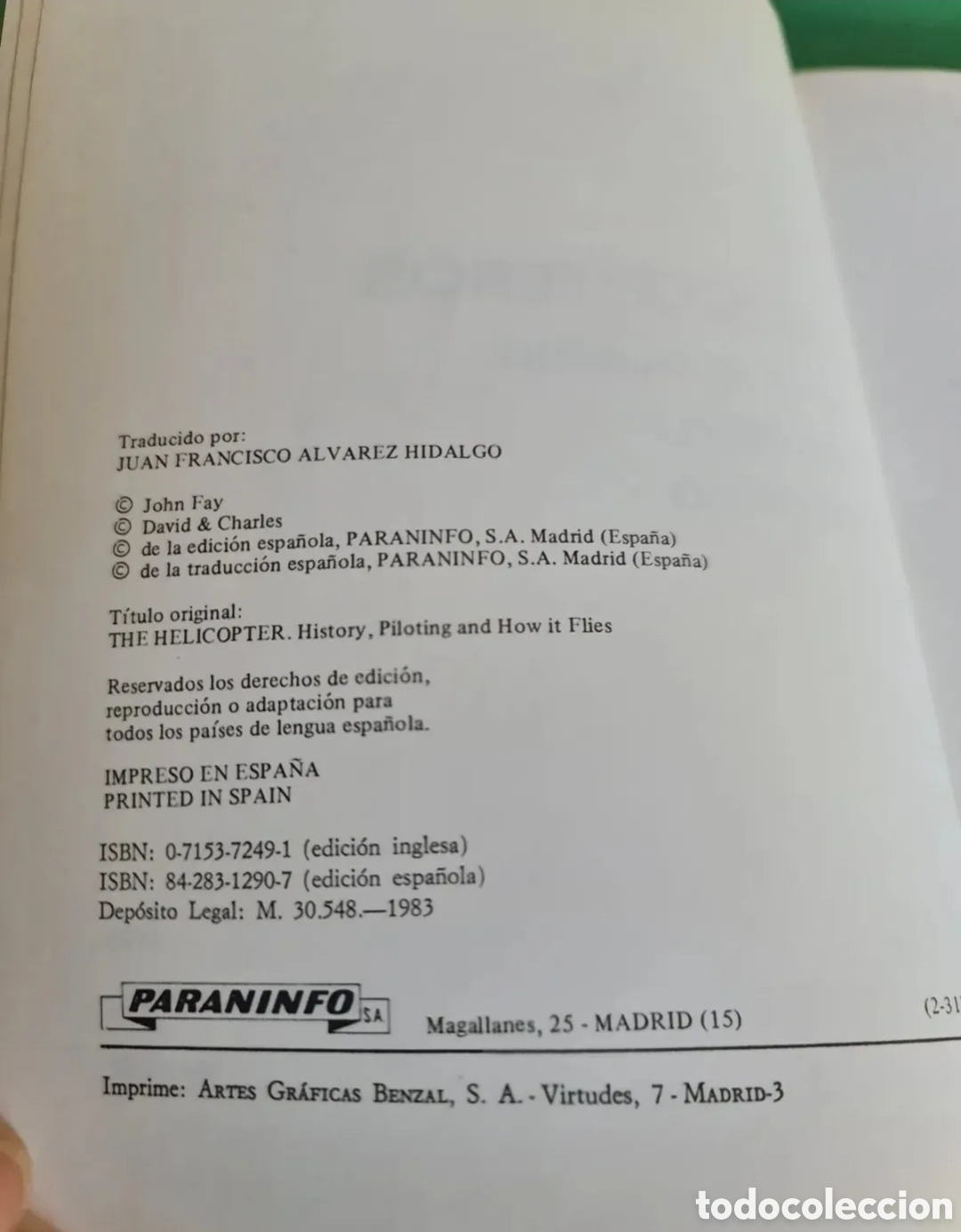 Libros de segunda mano: Libro Helicopteros/ Como vuelan/ Pilotaje/Historia. - Foto 2