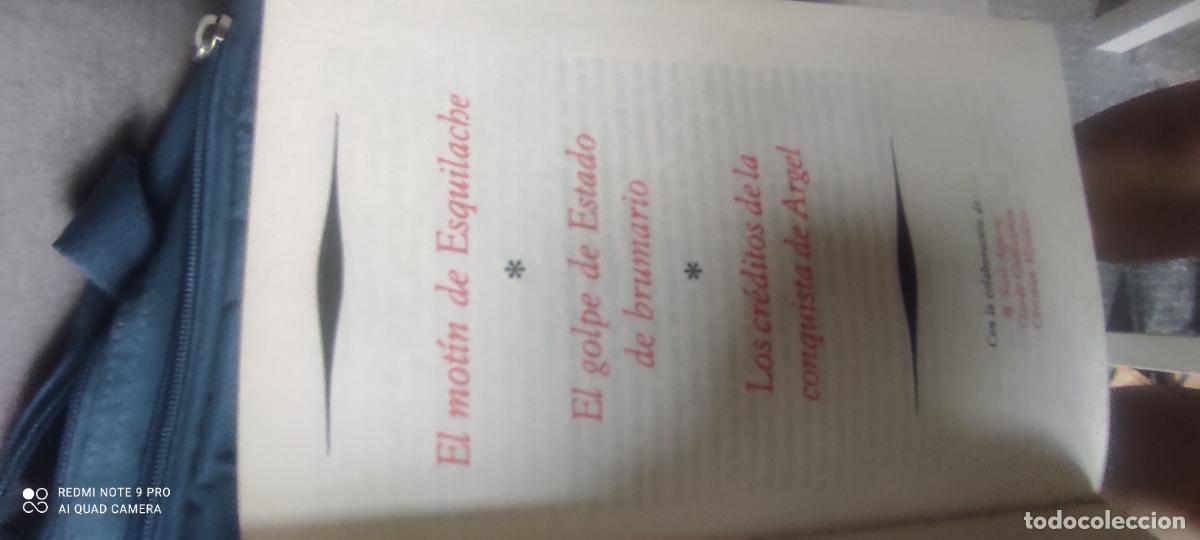 Libros de segunda mano: EL MOTIN DE ESQUILACHE. EL GOLPE DE ESTADO DE BRUMARIO. LOS CREDITOS DE LA CONQUISTA. 1970.PAGS:248.
