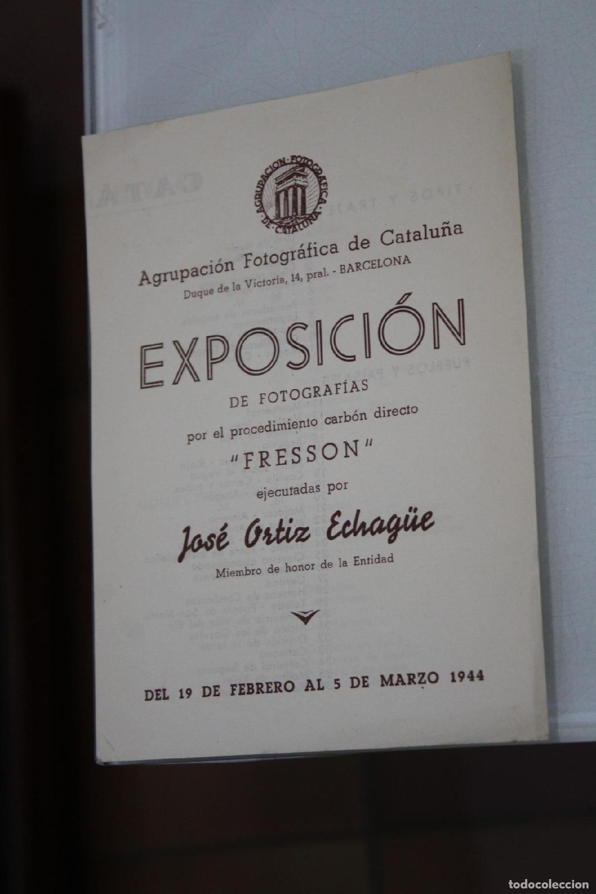 Libros de segunda mano: Cat&aacute;logo. Exposici&oacute;n de fotograf&iacute;as por el procedimiento carb&oacute;n directo &rdquo;Fresson&rdquo; ejecutadas por Jos