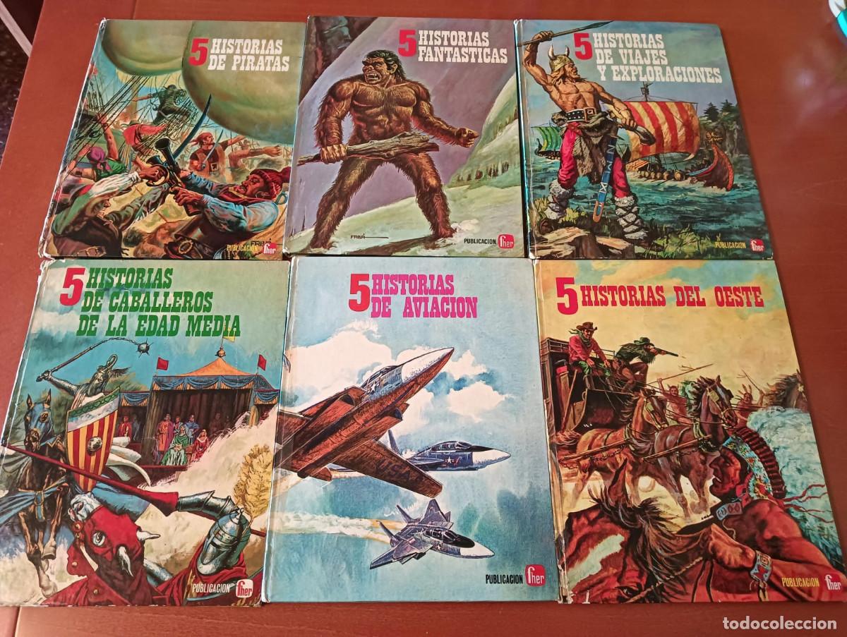 Libros de segunda mano: 5 HISTORIAS EDITORIAL FHER COMPLETA 6 N&ordm;.
