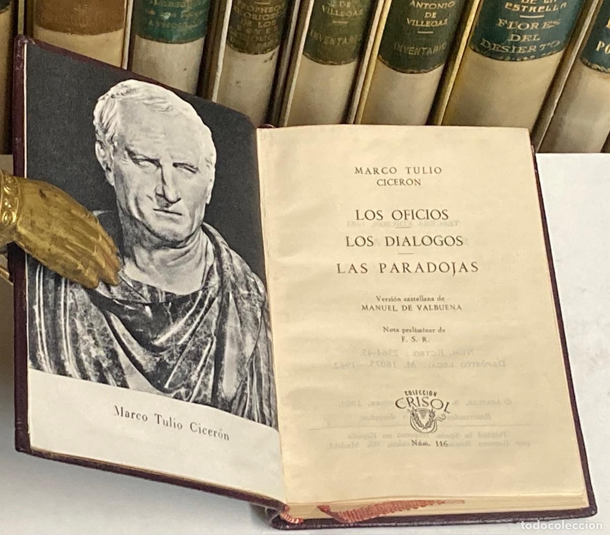 Gebrauchte B&uuml;cher: A&Ntilde;O 1963 - LOS OFICIOS. LOS DI&Aacute;LOGOS POR CICER&Oacute;N - AGUILAR COLECCI&Oacute;N CRISOL N&ordm; 116