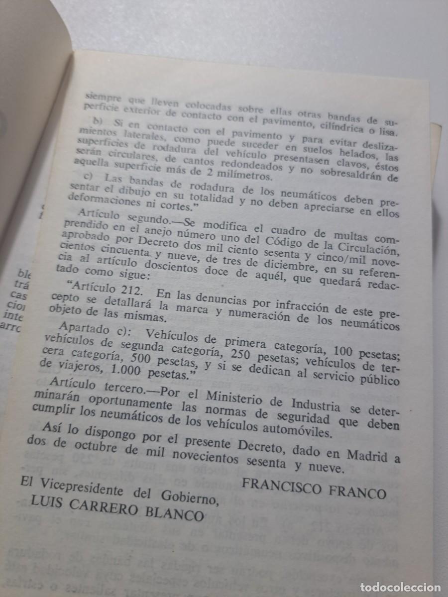 Libros de segunda mano: CODIGO DE LA CIRCULACION EDICION 1969. Con Decreto de Luis Carrero Blanco - Foto 4