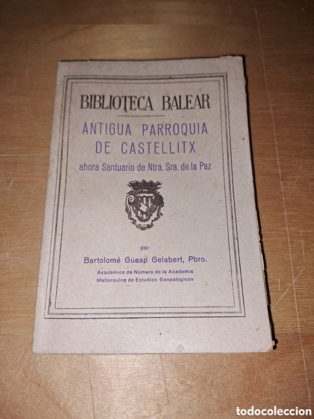 Libros de segunda mano: Antigua parroquia de castellitx. Biblioteca balear