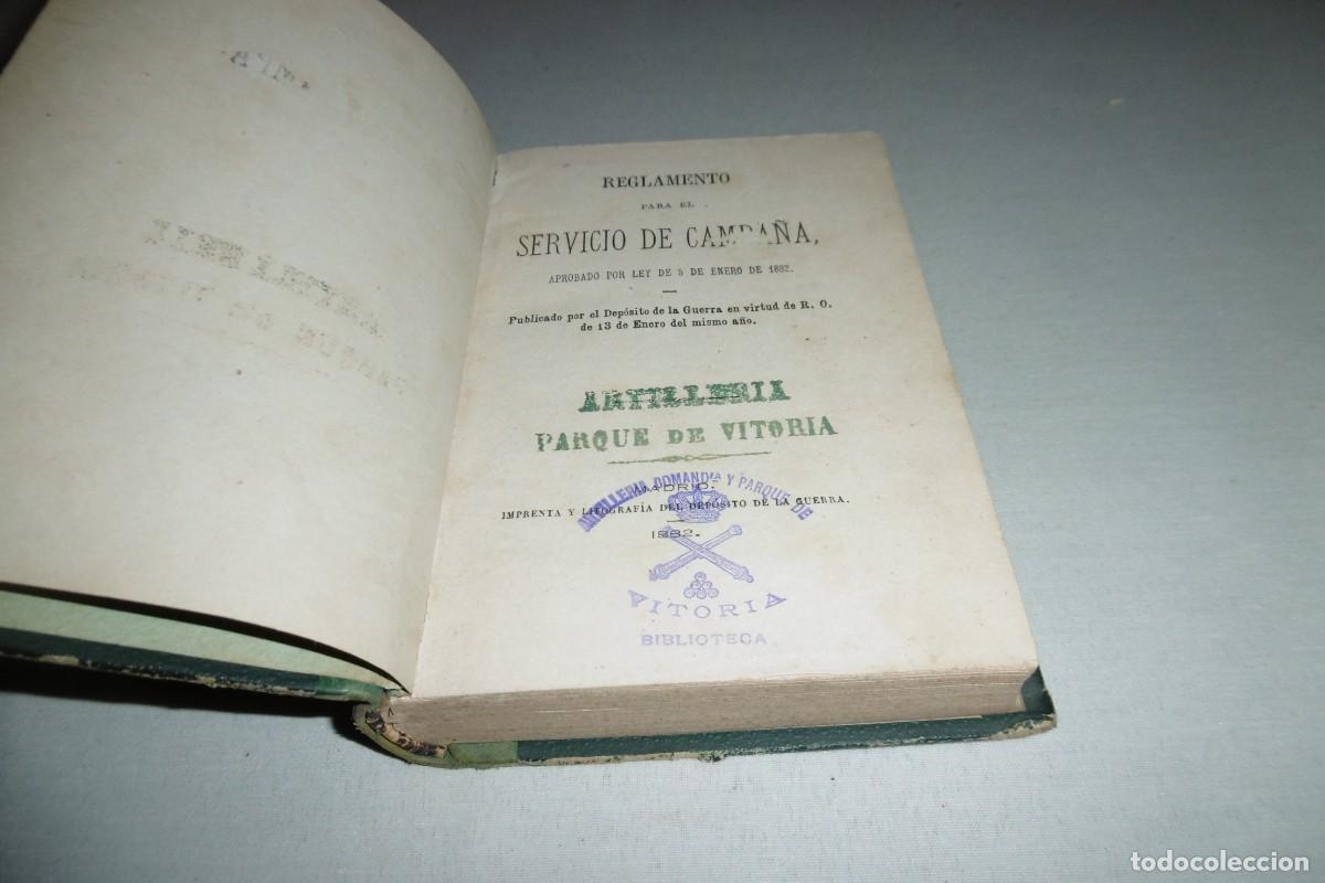 Libros de segunda mano: LIBRO MILITAR DE 1882Reglamento para el servicio de campa&ntilde;a - Foto 2