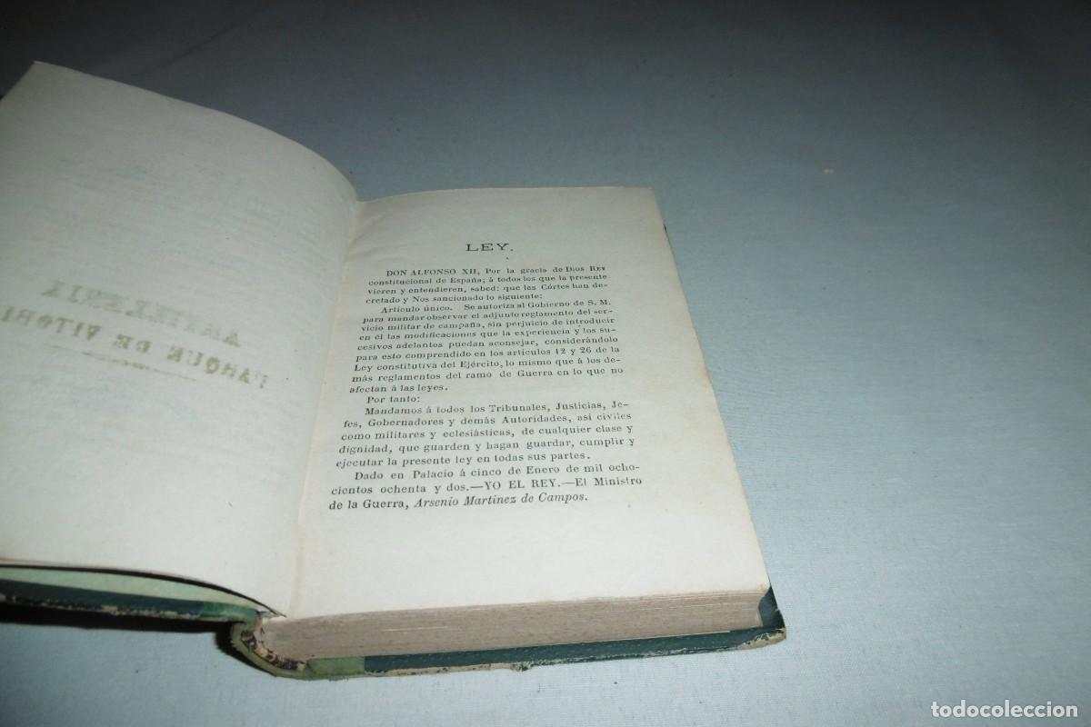 Libros de segunda mano: LIBRO MILITAR DE 1882Reglamento para el servicio de campa&ntilde;a - Foto 9