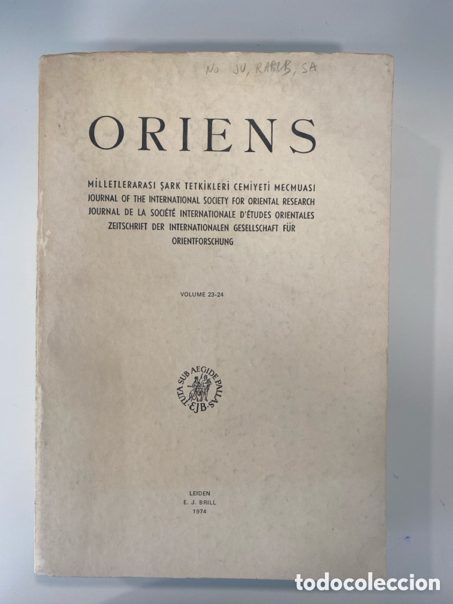 Second hand books: Oriens (Journal of the International Society for Oriental Research) - Volumen 23-24