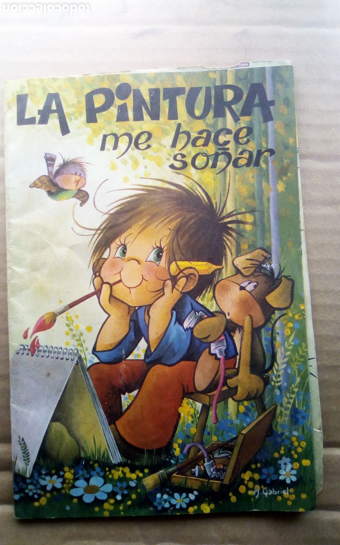 Second hand books: La pintura me hace so&ntilde;ar. Serie Hobby, n&deg; 3. Dibujos de Gabriel. Editado por Cobas. A&ntilde;o 1979.