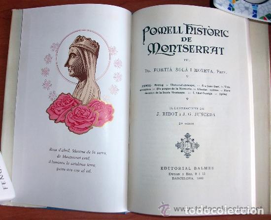 Livres d'occasion: POMELL HIST&Ograve;RIC DE MONTSERRAT. SOL&Agrave; I MORETA, FORTI&Agrave; - Il.lustracions de J.Ribot, J Garcia Junceda