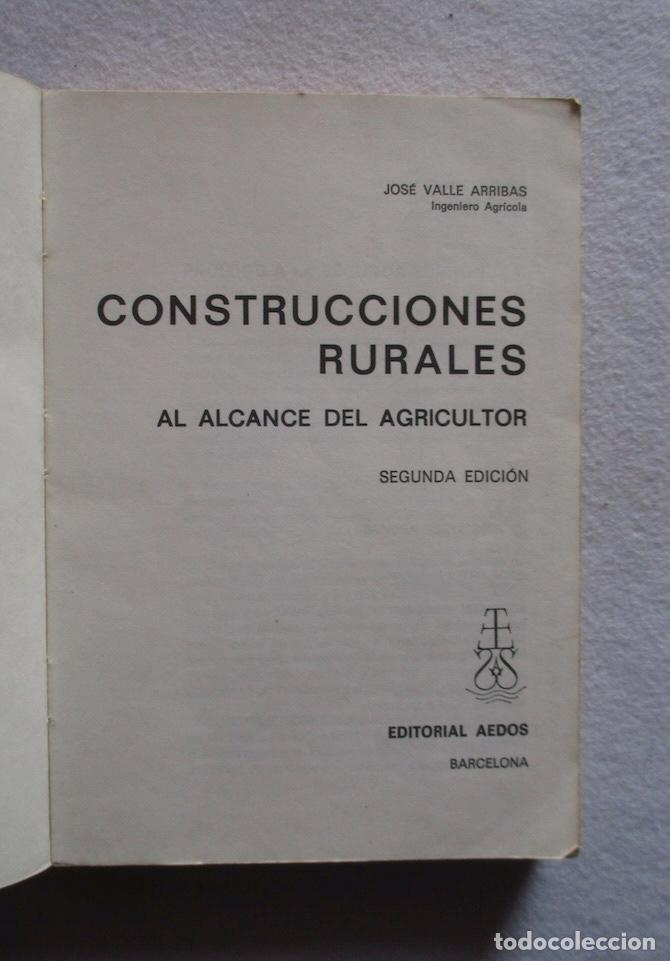 Libros de segunda mano: CONSTRUCCIONES RURALES AL ALCANCE DEL AGRICULTOR - Foto 2