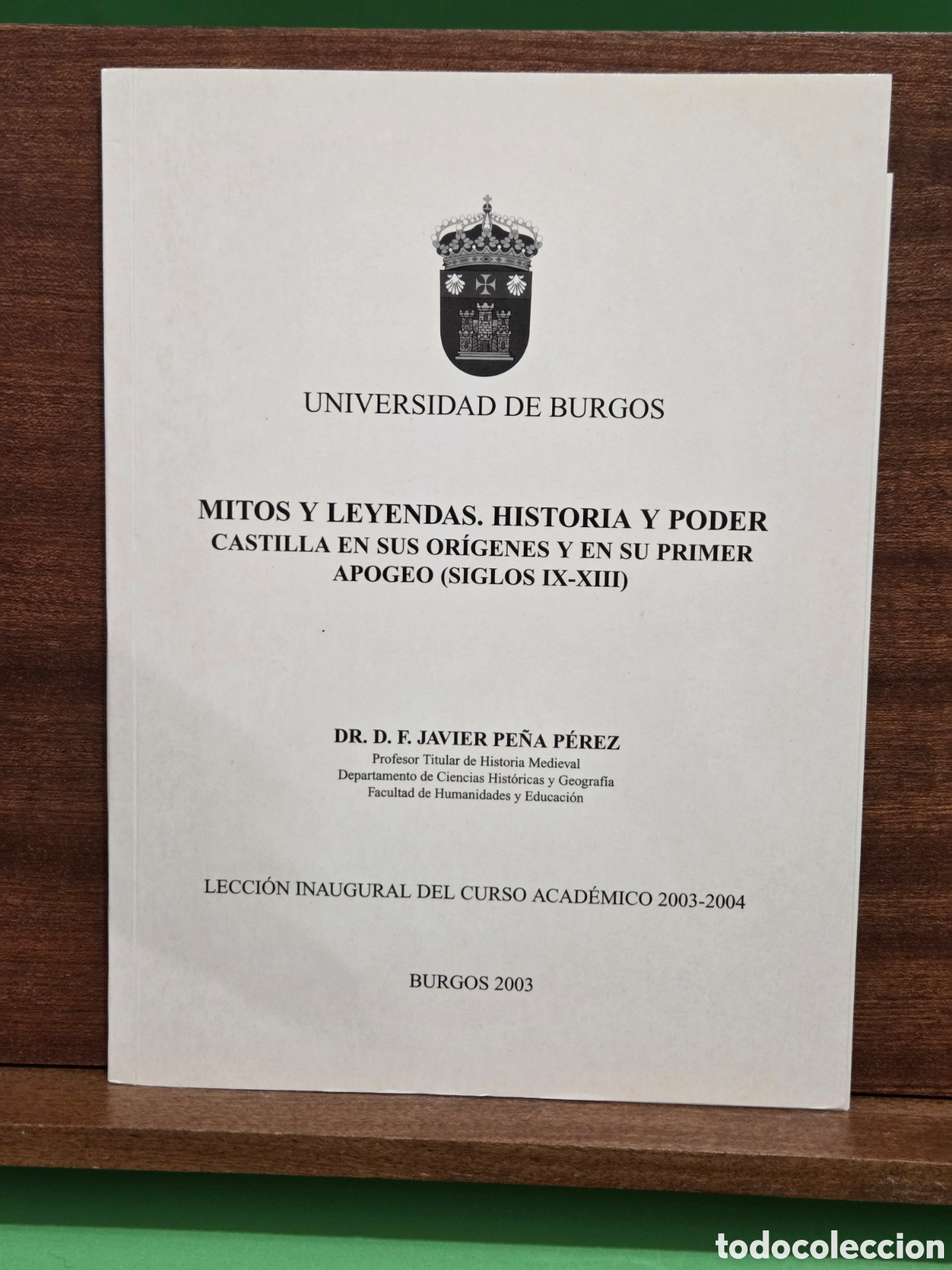 Libros de segunda mano: &rdquo;&rdquo;MITOS Y LEYENDAS, HISTORIA Y PODER. CASTILLA EN SUS OR&Iacute;GENES Y EN SU PRIMER APOGEO&rdquo;&rdquo;(SIG.IX-XIII).