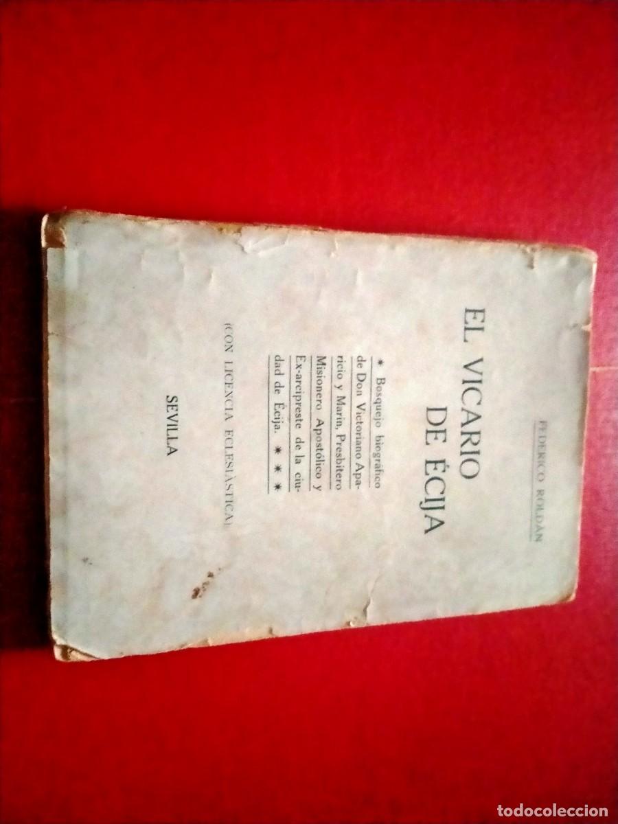 Libros de segunda mano: libro de el vicario de ecija a&ntilde;o 1920