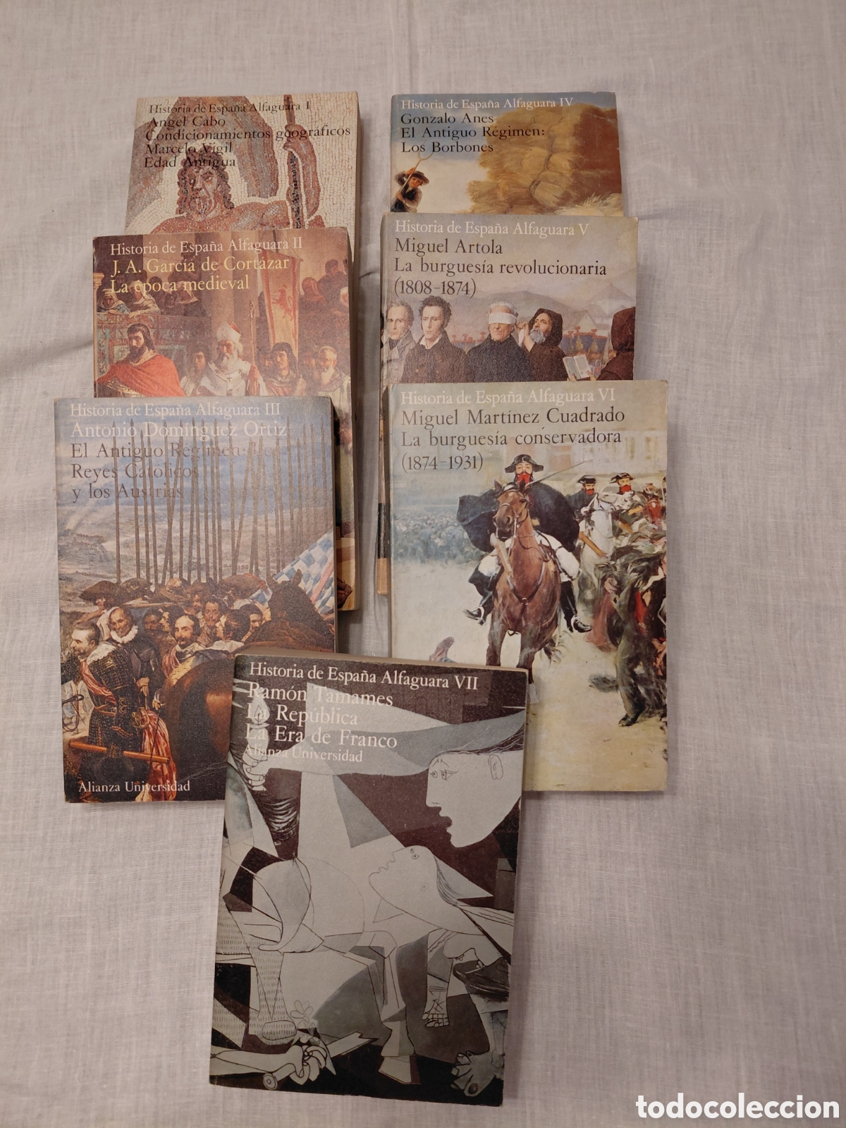 Libros de segunda mano: HISTORIA DE ESPA&Ntilde;A.ALFAGUARA COMPLETA 7 VOLUMENES.ALIANZA UNIVERSIDAD 1975