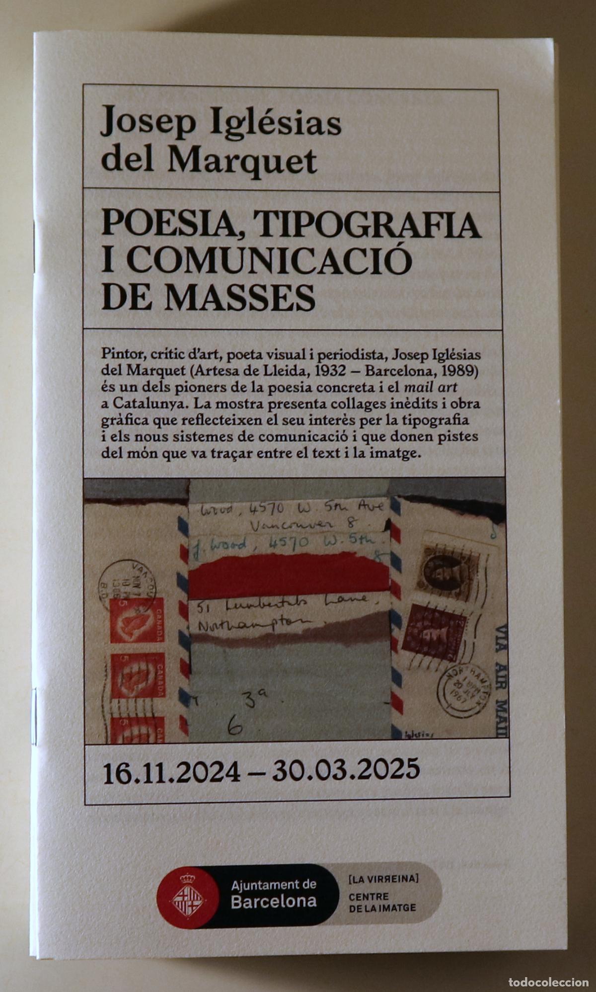 Libros de segunda mano: IGL&Eacute;SIAS DEL MARQUET, Josep - POESIA, TIPOGRAFIA I COMUNICACI&Oacute; DE MASSES - Barcelona 2024 - Il&middot;lustr