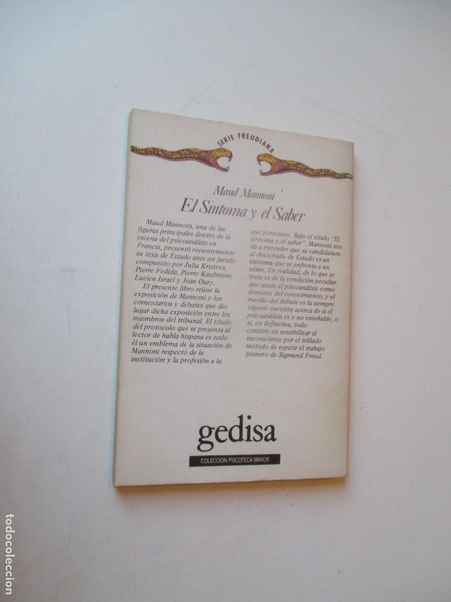 Libros de segunda mano: MAUD MANNONI El s&iacute;ntoma y el saber W40748 - Foto 2