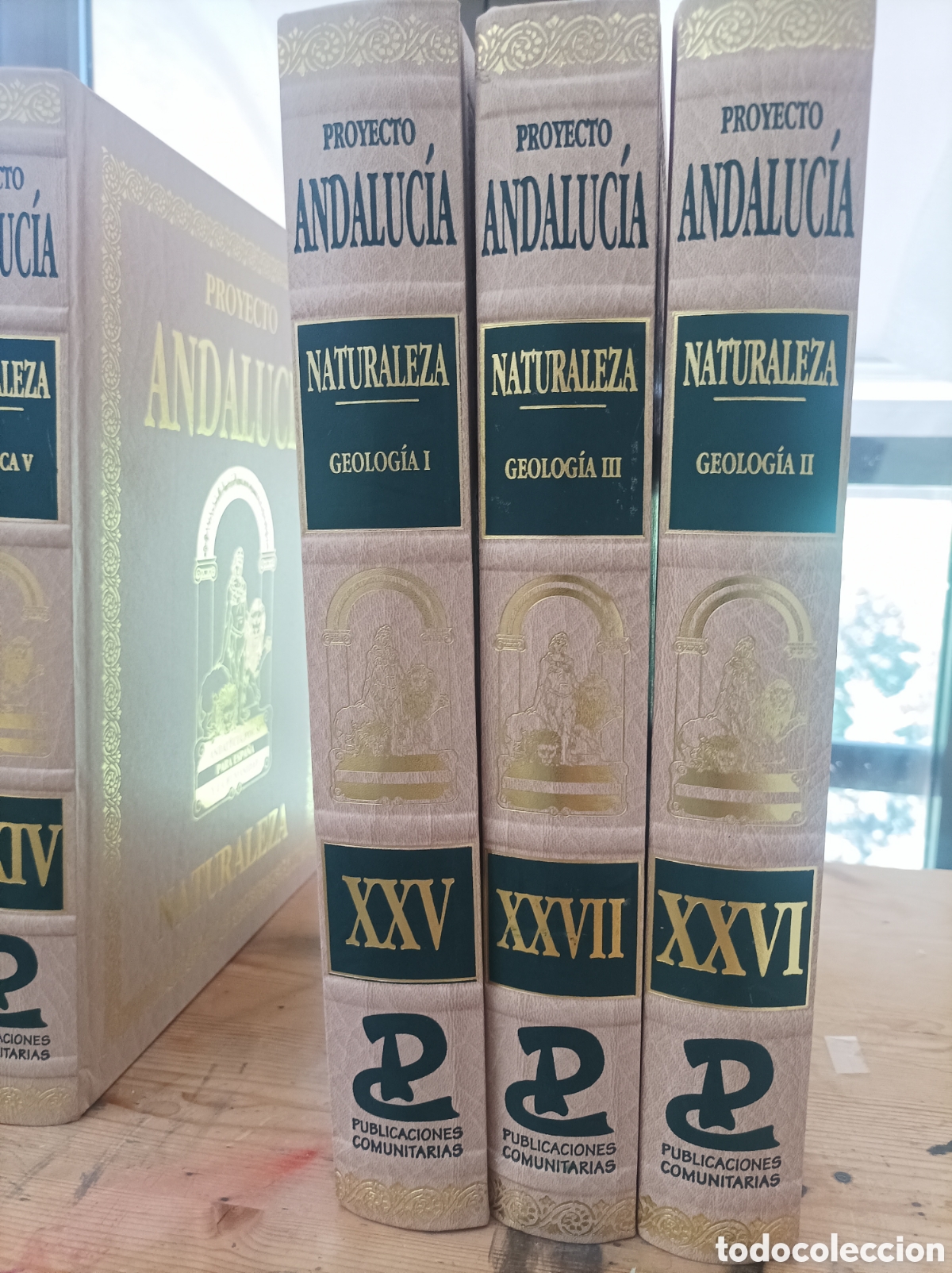 Libros de segunda mano: Proyecto Andaluc&iacute;a. Naturaleza. Geolog&iacute;a I, II y III. Encuadernaci&oacute;n en tapa dura. XXV, XXVI y XXVII
