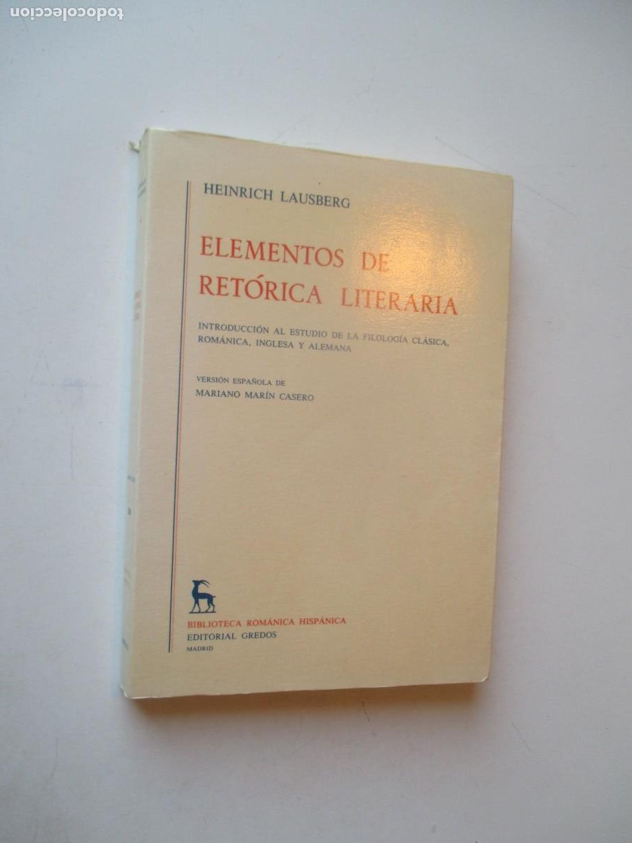 Libros de segunda mano: HEINRICH LAUSBERG Elementos de ret&oacute;rica literaria W40774