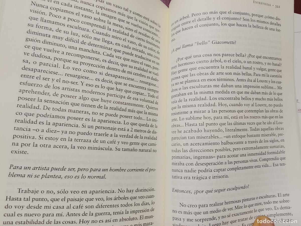 Libros de segunda mano: Alberto Giacometti: Escritos (Editorial S&iacute;ntesis. 2007) - Foto 7