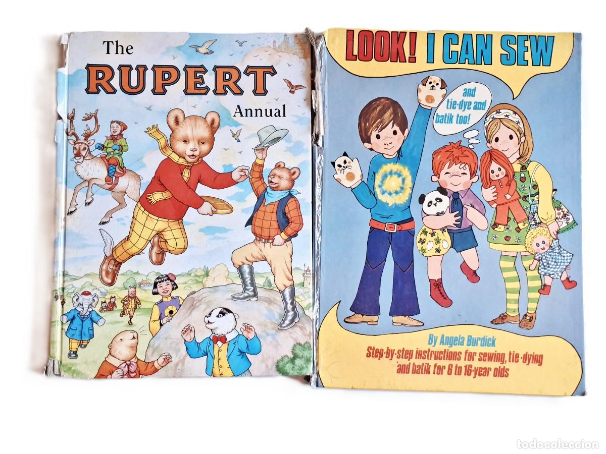 Second hand books: LOTE DE 2 LIBROS IFANTILES VINTAGE EN INGLES (RUPERT ANNUAL + LOOK! I CAN SEW)