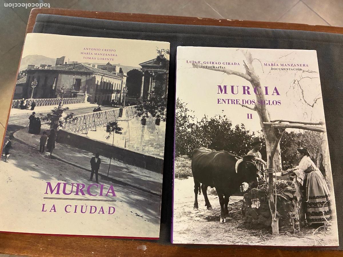Libros de segunda mano: Dos libros Murcia la ciudad y Murcia entre dos aguas Luis Guirao,Mar&iacute;a Manzanera,Antonio Crespo