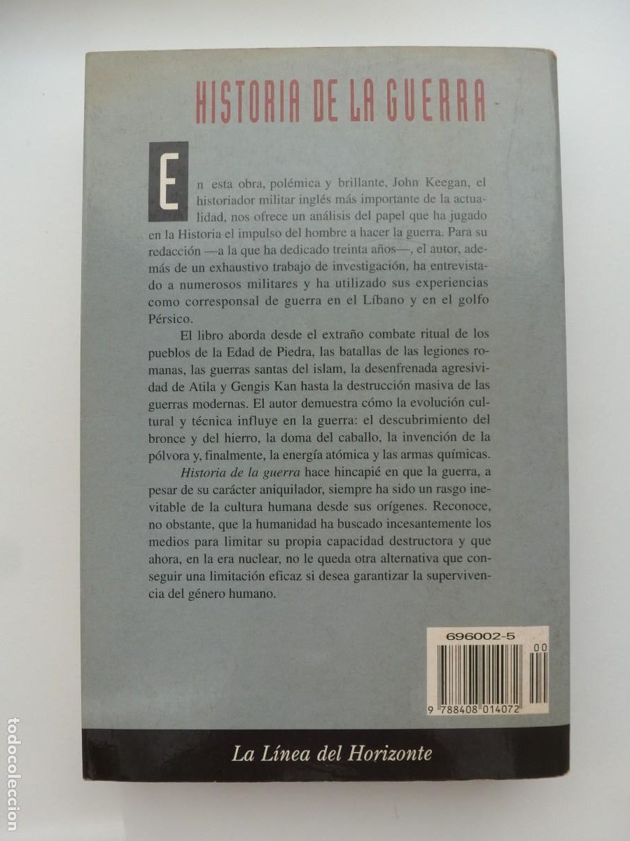 Libros de segunda mano: HISTORIA DE LA GUERRA. JOHN KEEGAN. PLANETA - Foto 2