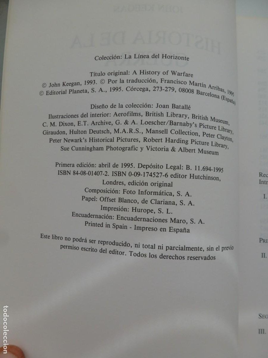 Libros de segunda mano: HISTORIA DE LA GUERRA. JOHN KEEGAN. PLANETA - Foto 5