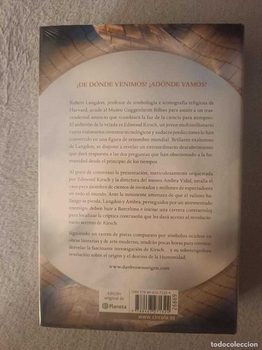 Libros de segunda mano: Origen - Dan Brown (Edici&oacute;n C&iacute;rculo de Lectores) PRECINTADO - Foto 2