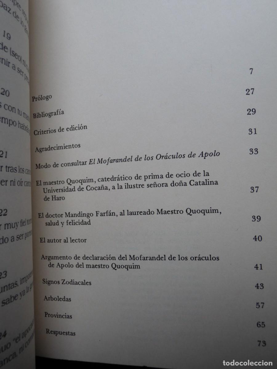 Libros de segunda mano: MOFARANDEL DE LOS OR&Aacute;CULOS DE APOLO. MAESTRO QUOQUIM - Foto 6
