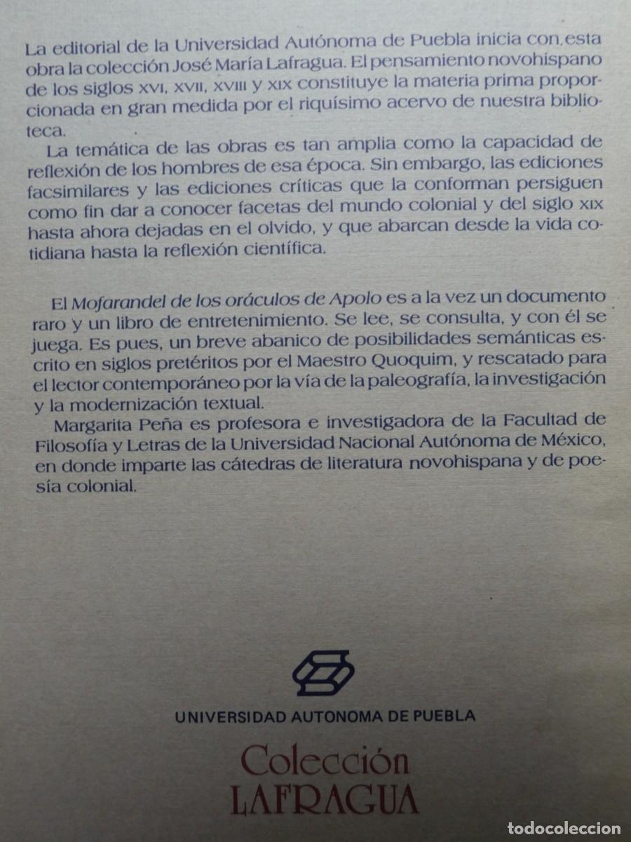 Libros de segunda mano: MOFARANDEL DE LOS OR&Aacute;CULOS DE APOLO. MAESTRO QUOQUIM - Foto 8
