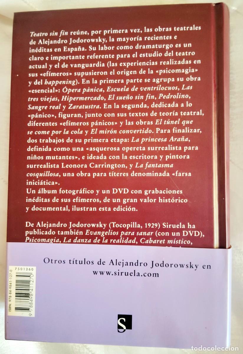 Libros de segunda mano: LIBRO COLECCIONISTA &rdquo;TEATRO SIN FIN&rdquo;.A.JODOROWSKY.EDIT.SIRUELA - Foto 2