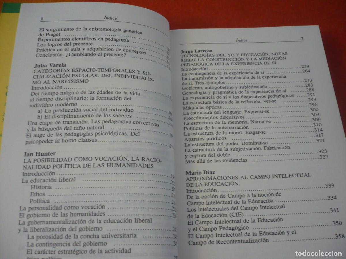 Libros de segunda mano: ESCUELA, PODER Y SUBJETIVACION ( JORGE LARROSA ) 1995 CRITICA EDUCACION GENEALOGIA DEL PODER - Foto 6