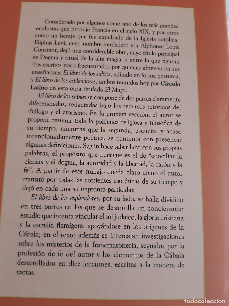 Libros de segunda mano: el mago el libro de los esplendores el libro de los sabios Eliphas Levi - Foto 2