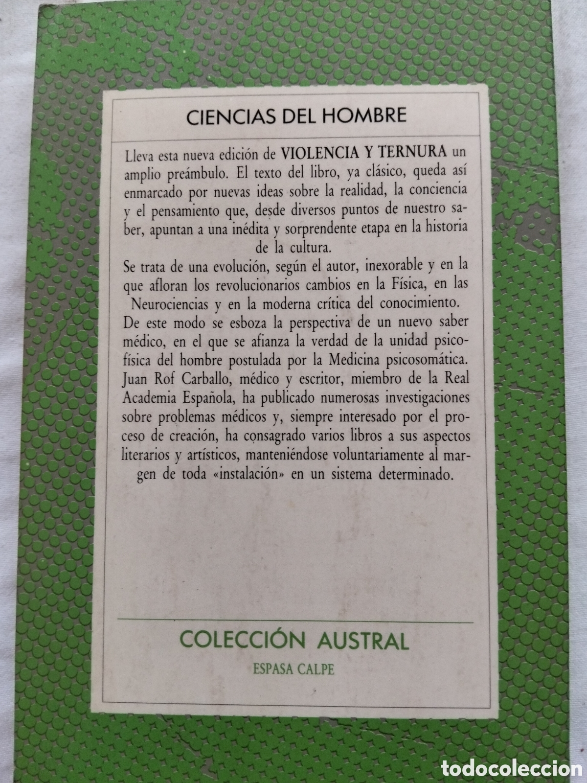 Libros de segunda mano: VIOLENCIA Y TERNURA JUAN ROF CARBALLO - Foto 2