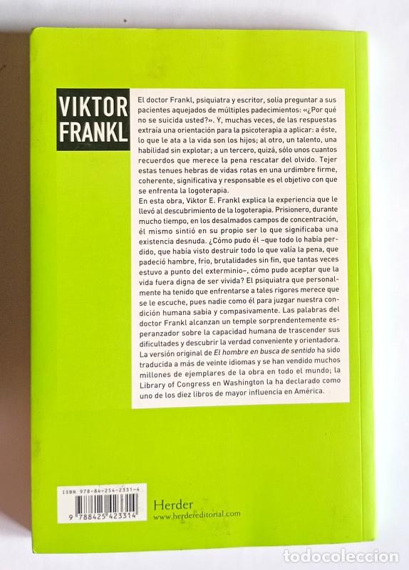Libros de segunda mano: EL HOMBRE EN BUSCA DE SENTIDO - VIKTOR FRANKL - Foto 4