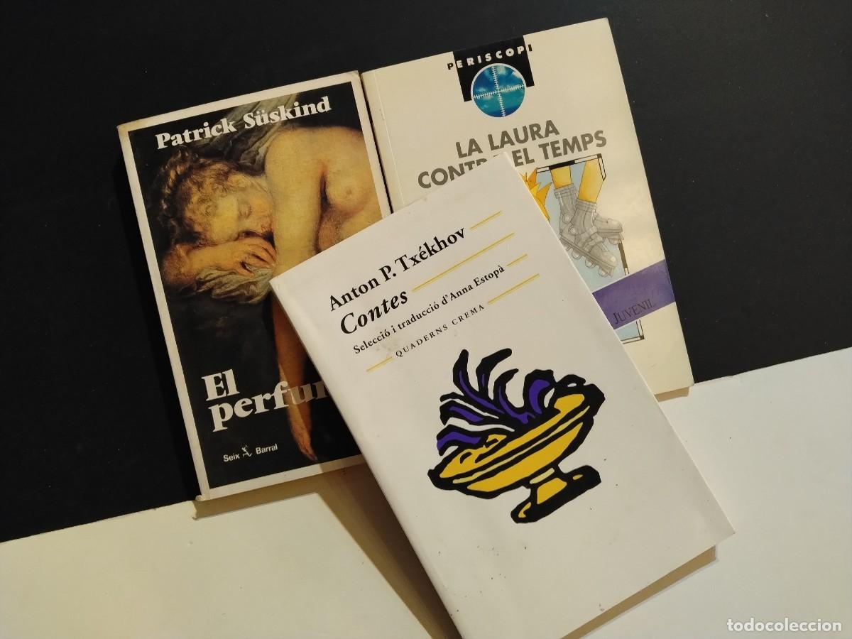 Libros de segunda mano: 3 LIBROS EN CATAL&Aacute;N-EL PERFUM-LAURA CONTRA EL TIEMPO-CONTES(VER FOTOS)