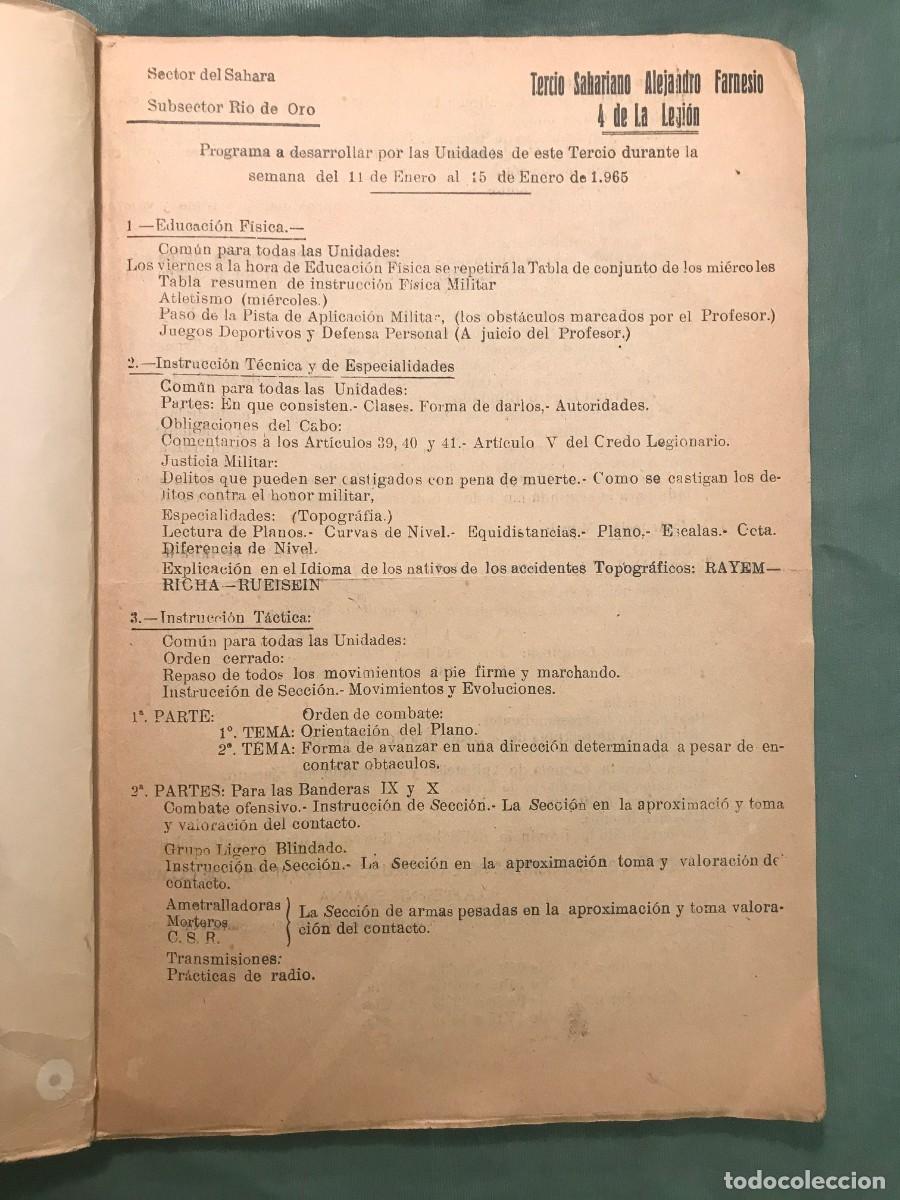 Livres d'occasion: TERCIO SAHARIANO ALEJANDRO FARNESIO 4 DE LA LEGION - PROGRAMA PLANA MAYOR DE MANDO - 1965