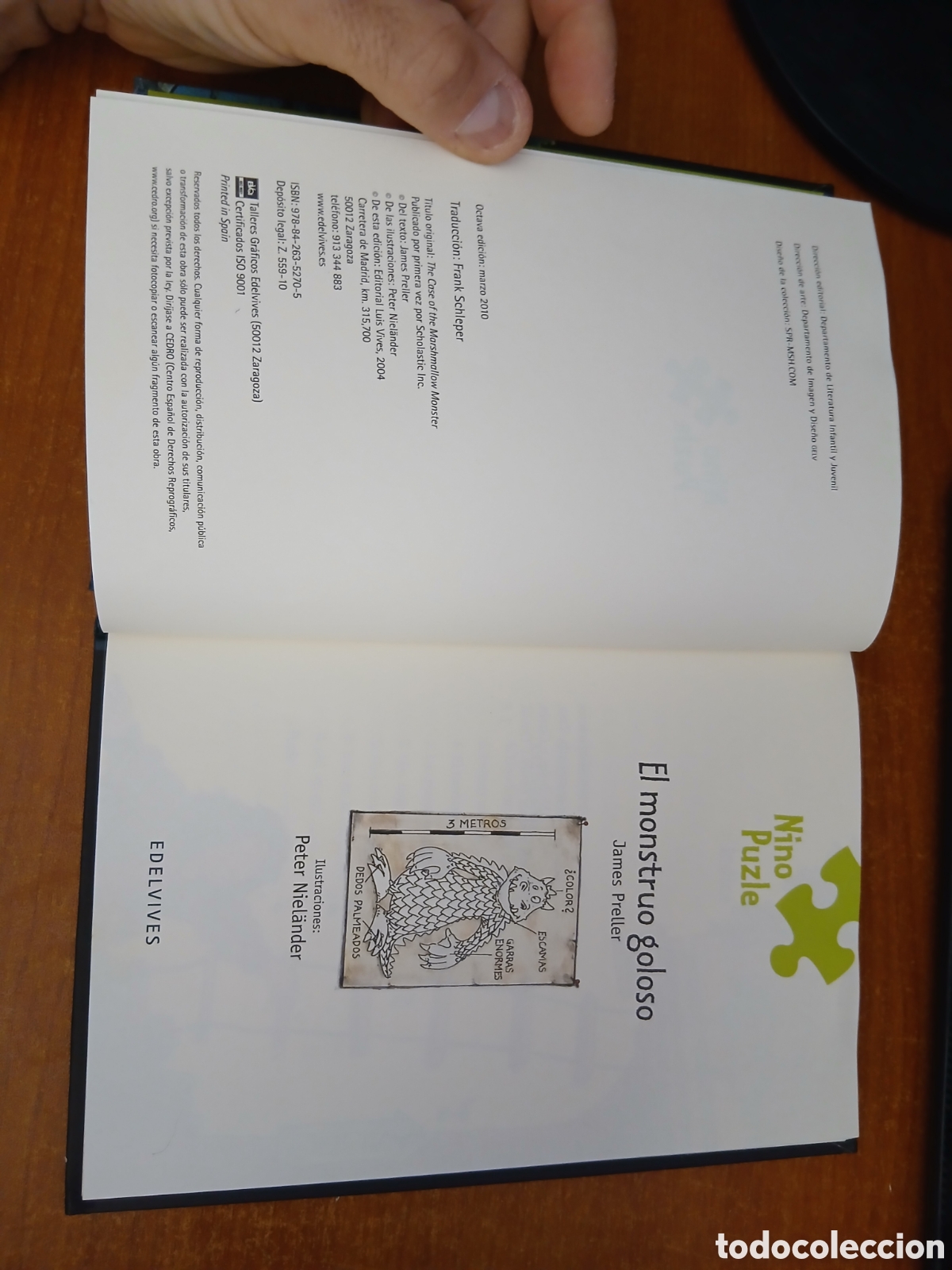 Libros de segunda mano: Libro El Monstruo Goloso -James Preller- Ed. Edelvives - Foto 4
