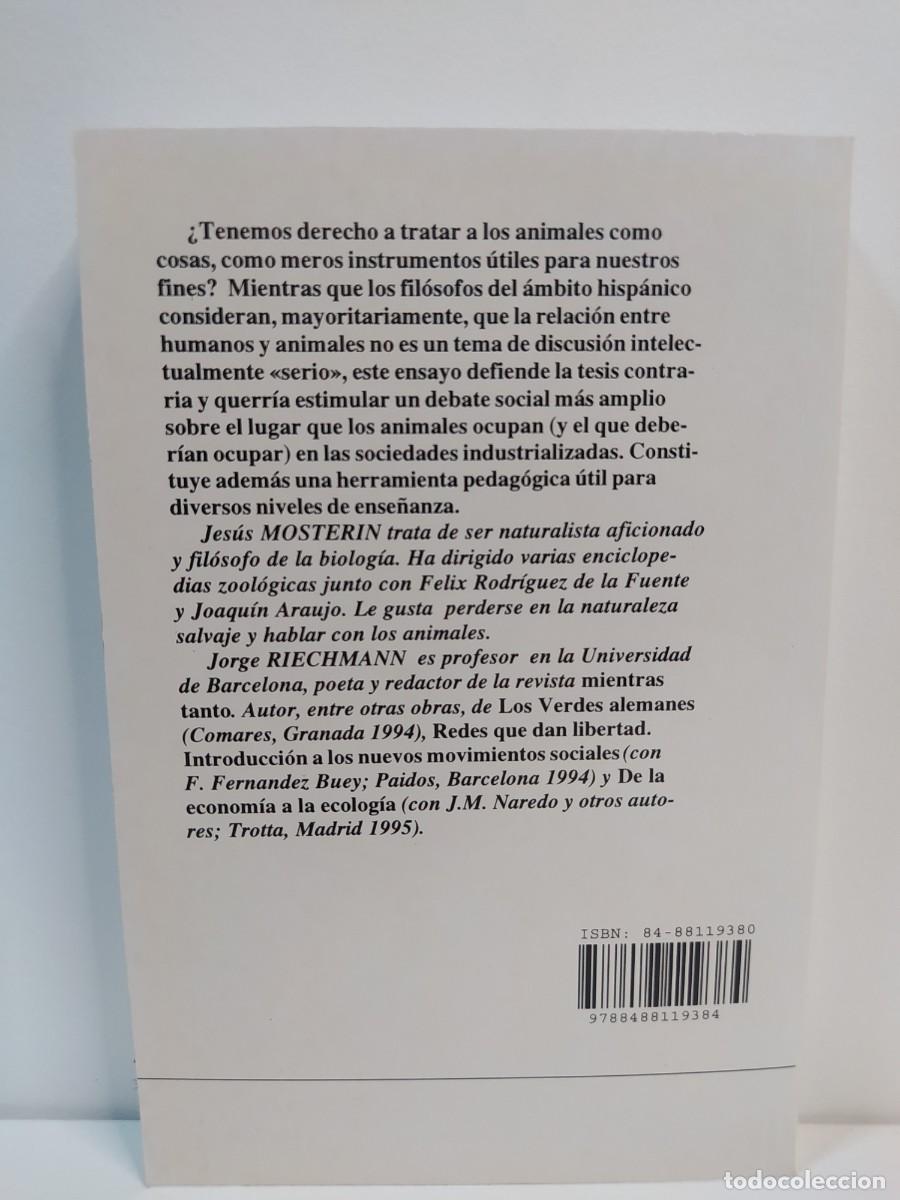 Libros de segunda mano: Animales y ciudadanos. Jes&uacute;s Moster&iacute;n; Jorge Riechmann - Foto 2