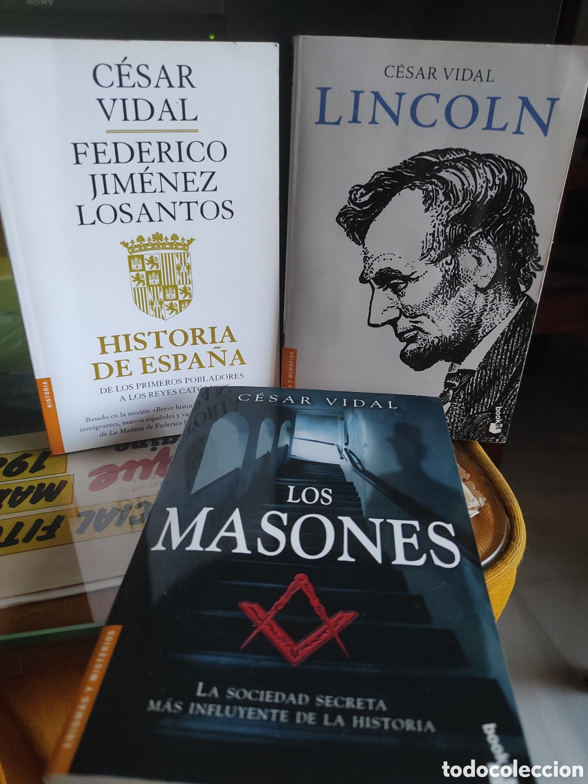 Libros de segunda mano: Historia de Espa&ntilde;a, Lincoln y Los masones. C&eacute;sar Vidal (Federico Jim&eacute;nez Losantos) PEDIDO MINIMO 10&euro;