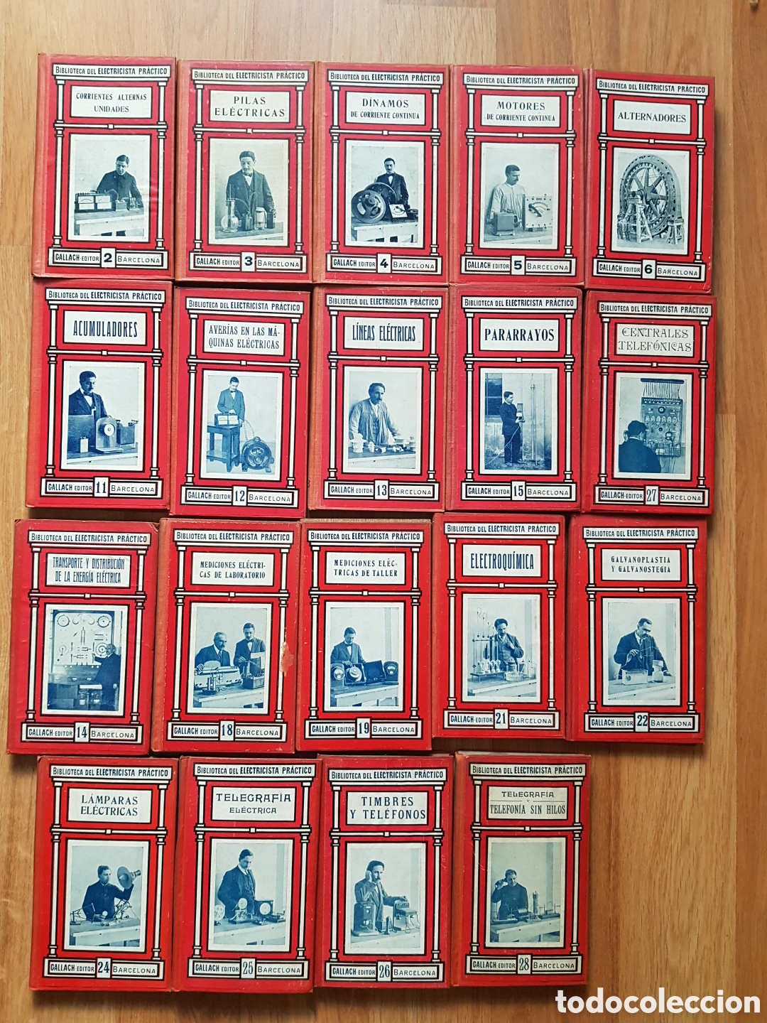 Libros de segunda mano: BIBLIOTECA DEL ELECTRICISTA PRACTICO &iexcl;&iexcl;18 TOMOS &iexcl;&iexcl; A&Ntilde;O 1920 GALLACH EDITOR BARCELONA