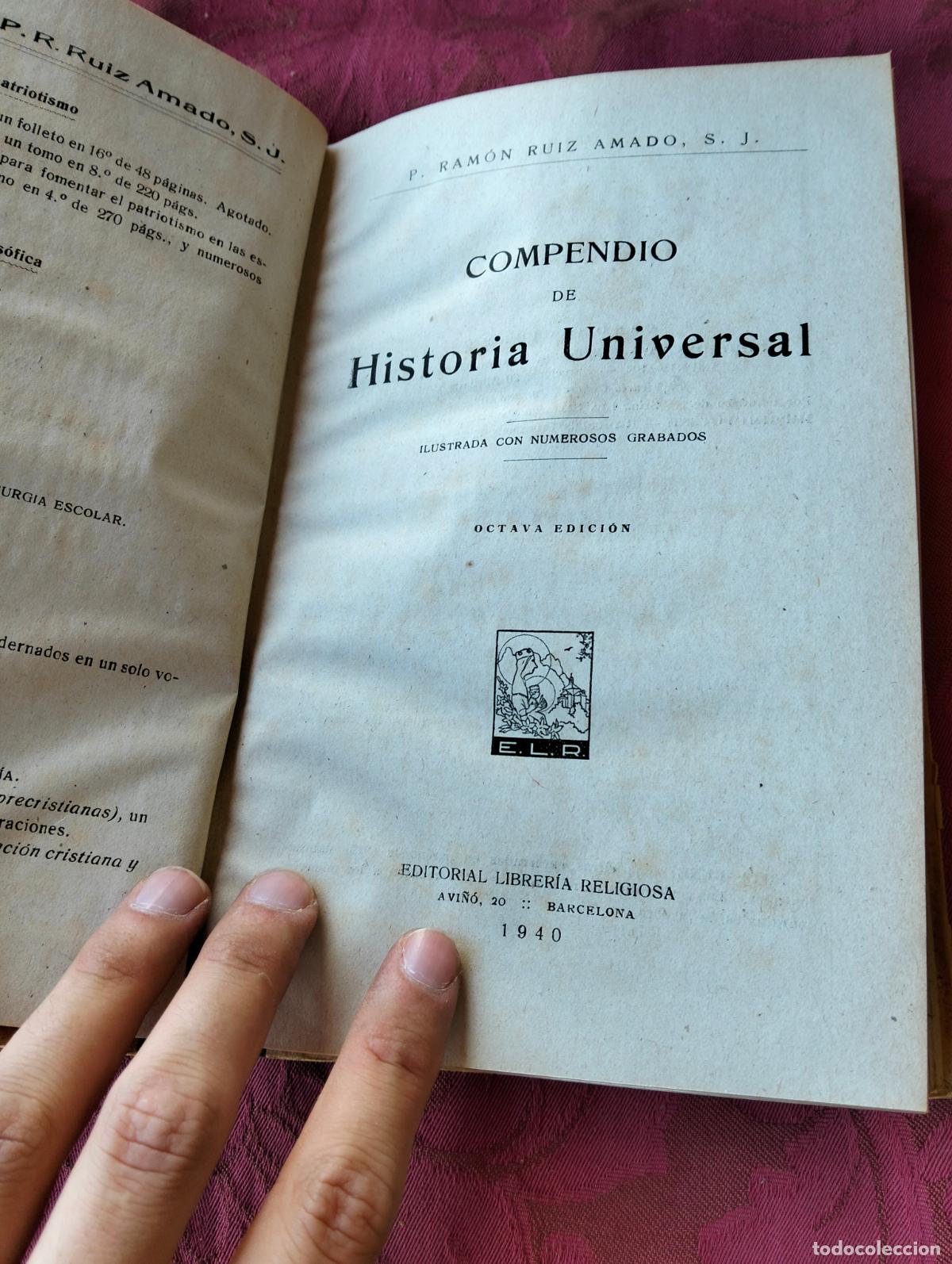 Libros de segunda mano: Compendio de historia universal edad moderna ramon ruiz amado 1940 - Foto 2