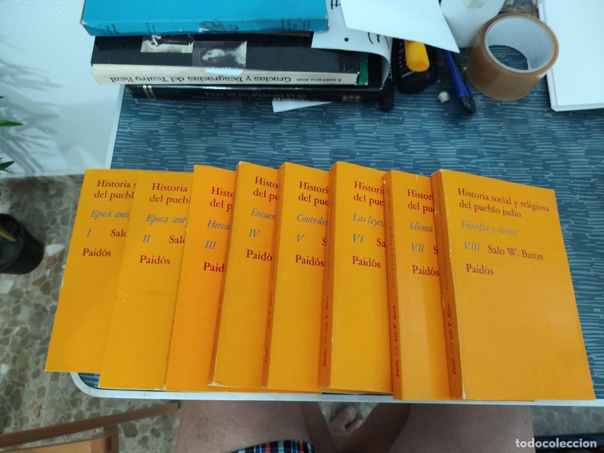 Libros de segunda mano: HISTORIA SOCIAL Y RELIGIOSA DEL PUEBLO JUDIO,8 T,SALO W.BARON,PAIDOS EDITORIAL,1968,LEER.