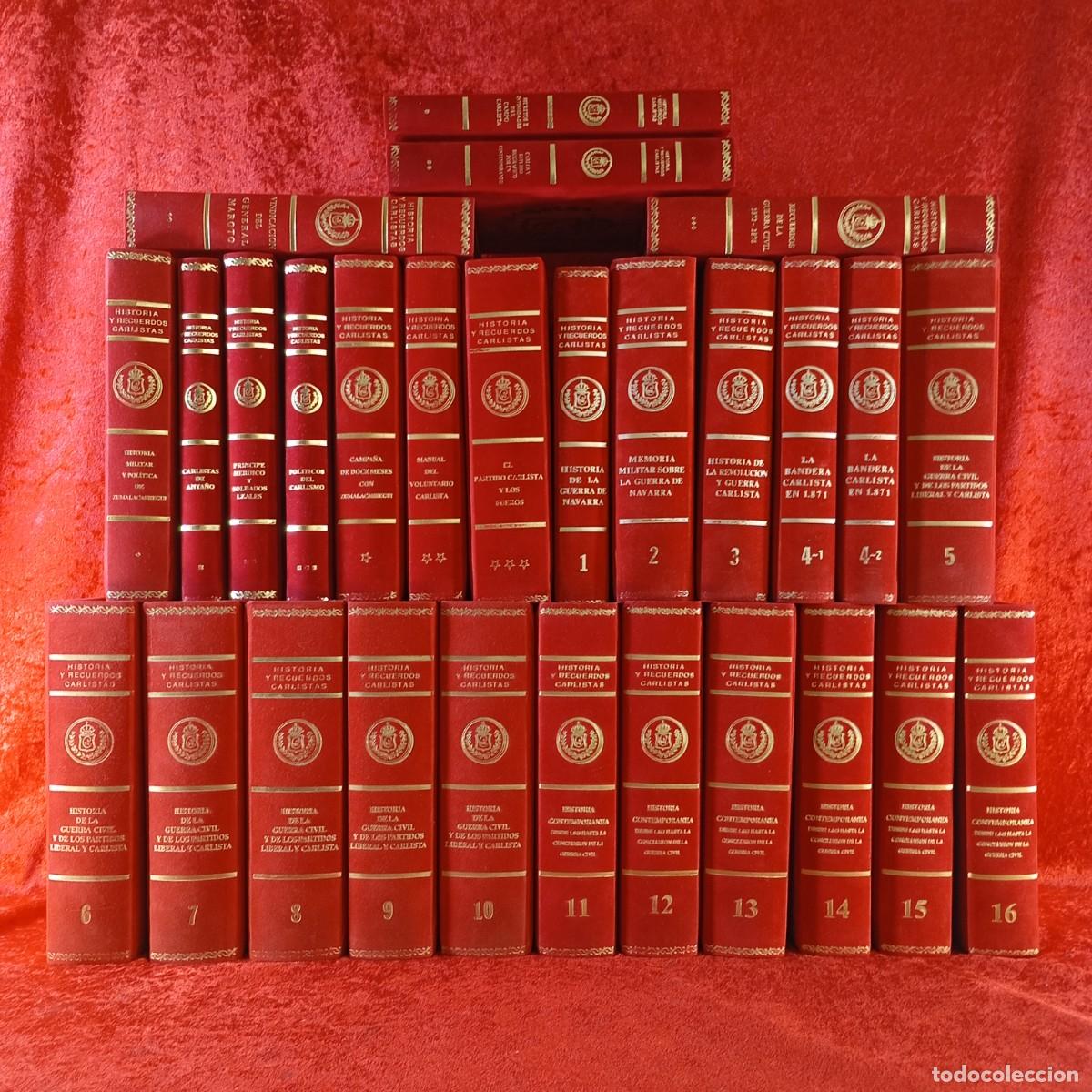 Libros de segunda mano: HISTORIA Y RECUERDOS CARLISTAS - EDICIONES HERPER - EDICI&Oacute;N NUMERADA - RAR&Iacute;SIMA - 28 TOMOS / 1559