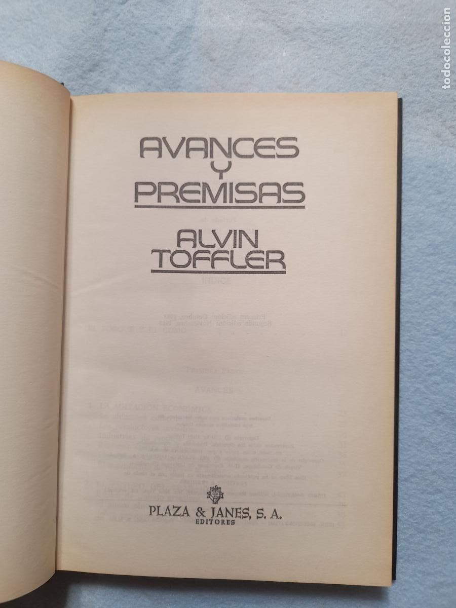 Libros de segunda mano: Avances y Premisas. Alvin Toffler. - Foto 2