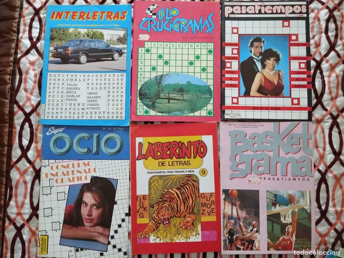 Libros de segunda mano: LOTE 16 LIBROS PASATIEMPOS A&Ntilde;OS 80 NUEVOS CON FOTOS DE PERSONAJES DE LA EPOCA