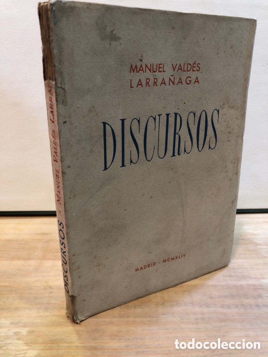 Libros de segunda mano: Discursos - Manuel Valdes Larra&ntilde;aga - Foto 1