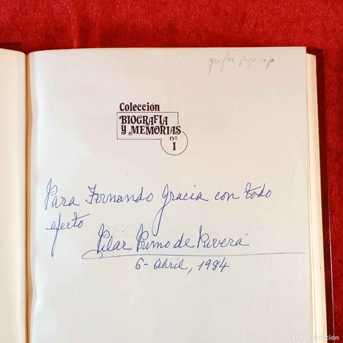 Libros de segunda mano: PILAR PRIMO DE RIVERA - CON DEDICATORIA - 1983 - RECUERDOS DE UNA VIDA / 31