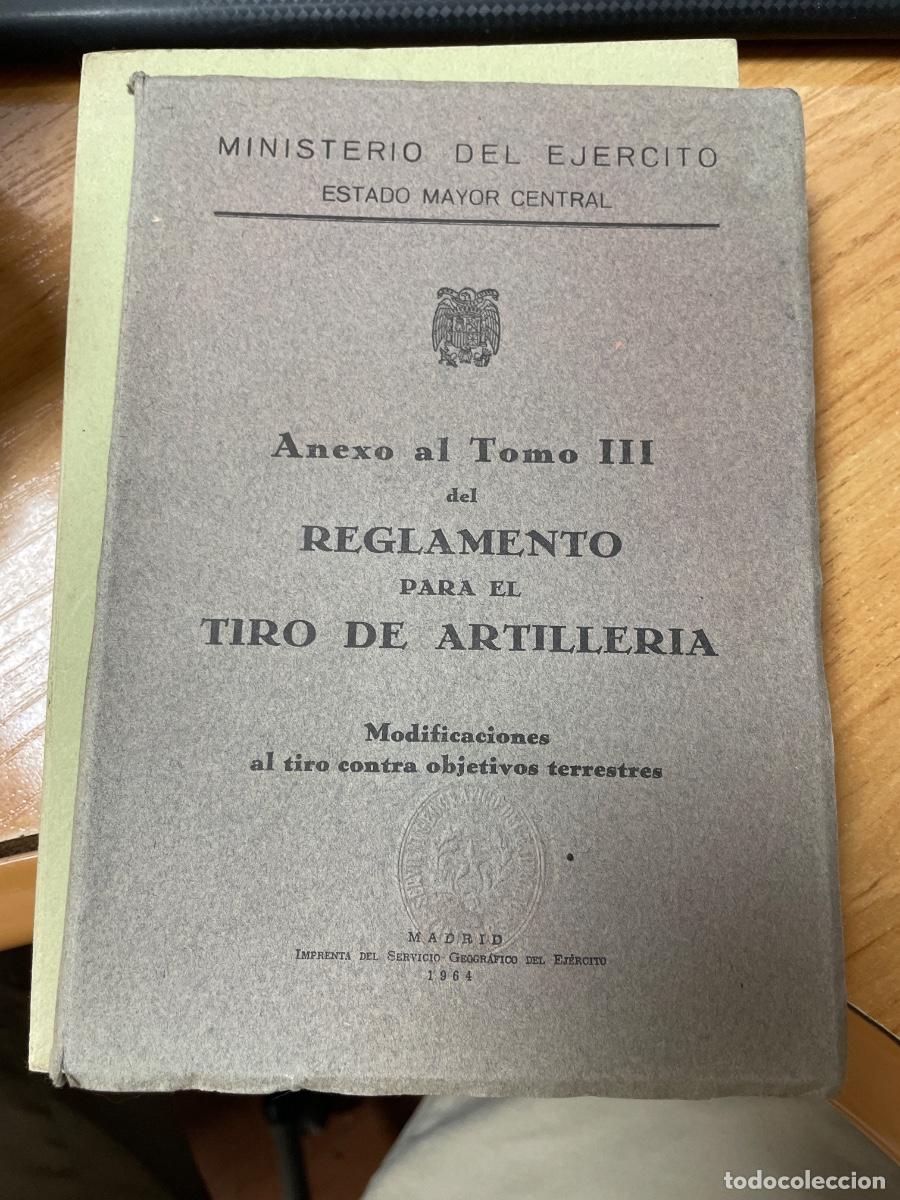 Libros de segunda mano: Anexo al tomo iii del reglamento para el tiro de artilleria