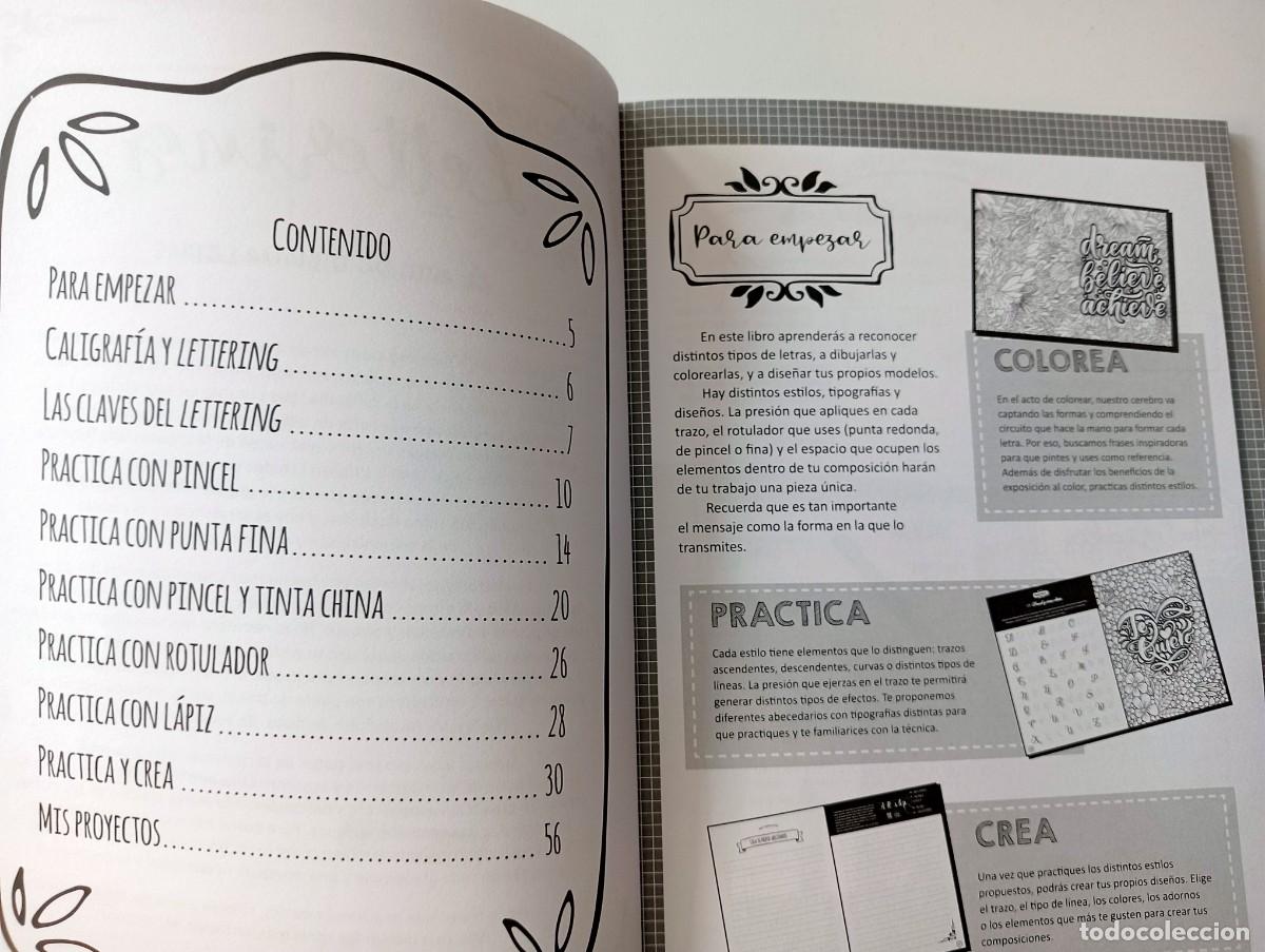 Libros de segunda mano: LIBRO DE LETTERING, COLOREA, PRACTICA Y CREA - Foto 4