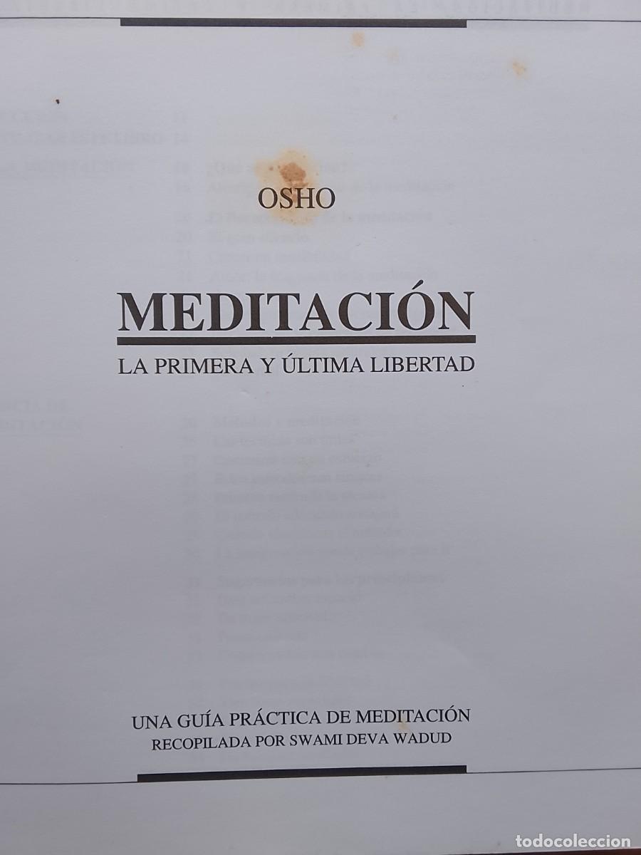 Libros de segunda mano: Osho meditaci&oacute;n, la primera y &uacute;ltima libertad - Foto 3