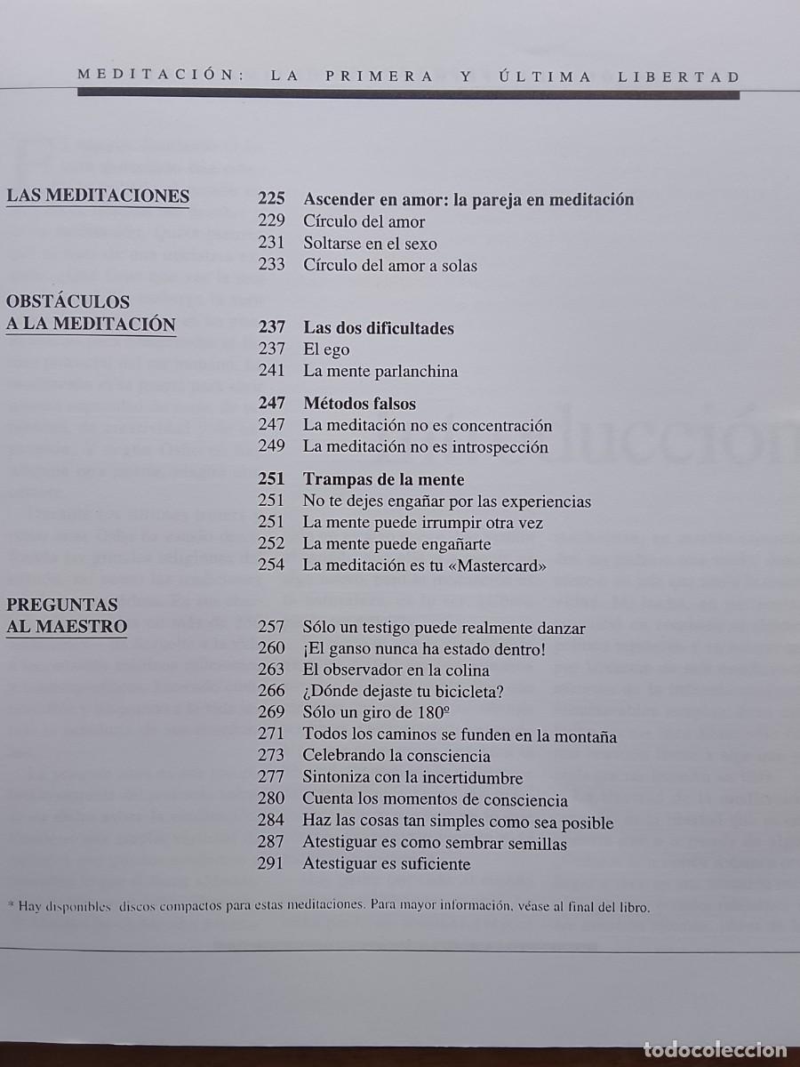 Libros de segunda mano: Osho meditaci&oacute;n, la primera y &uacute;ltima libertad - Foto 9